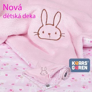 🧸 Novinka z Kaarsgaren! Heboučká dětská deka růžová se zajíčkem 💕 Dva materiály, které si zamilujete: 🌸 Wellsoft –...